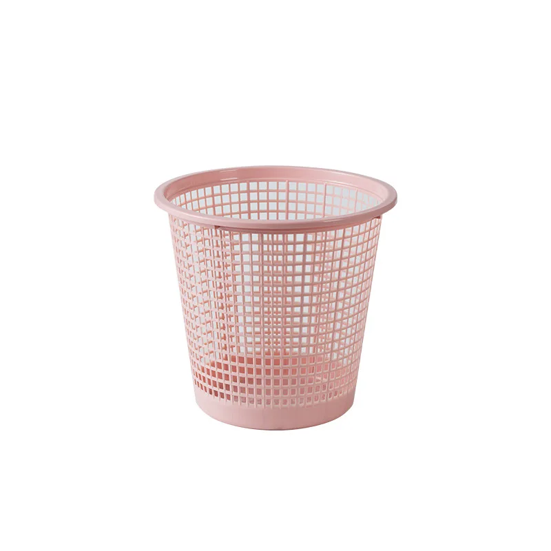 
Chinese Style Simple Plain Fashion Striped Hollow Large-Capacity Plastic Household Multi-Scene Suitable Trash Can 