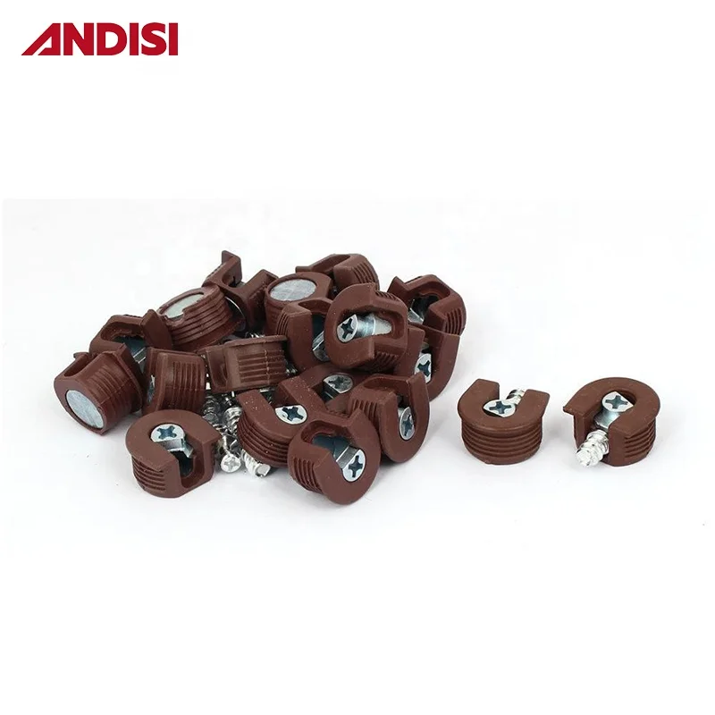 furniture screws connecting bolts 20mm White Brown Connector Housing Plastic With Ridge Rafix connector furniture connector