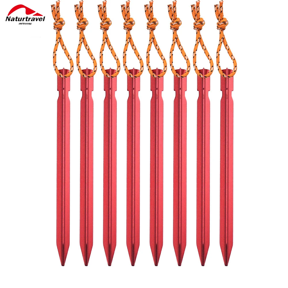 Naturtravel Tent Pegs Stakes Support Ground Nails Camping Awning Screw Anchor Shelter