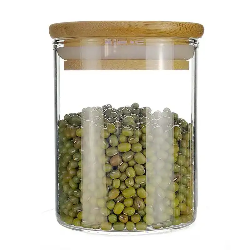 265ml Honey Jar Bottle Glass With Wooden Cover  Oem Customized  Logo Storage