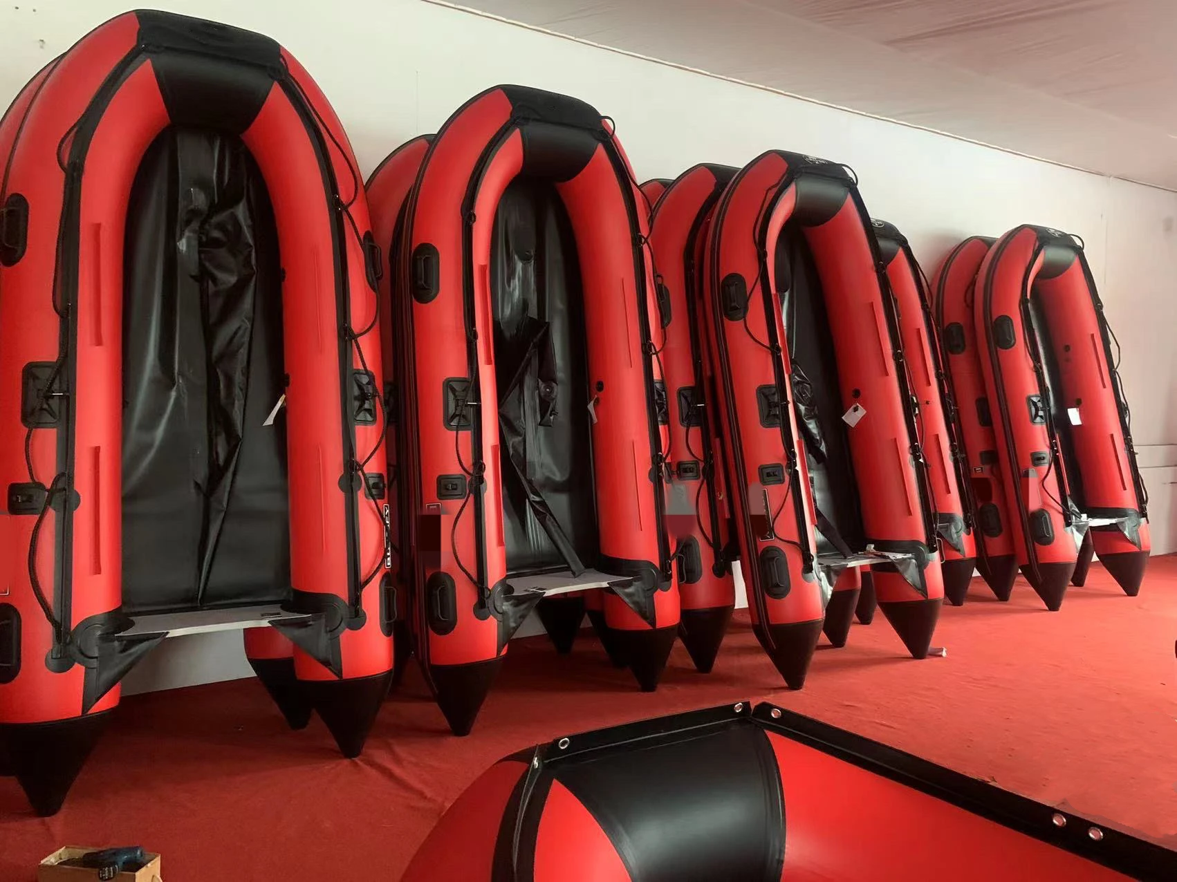 Large Heavy-Duty Inflatable PVC Boat ASM-320 8 Person Capacity Power Type with 1.2mm Aluminum Thickness for Lake Use
