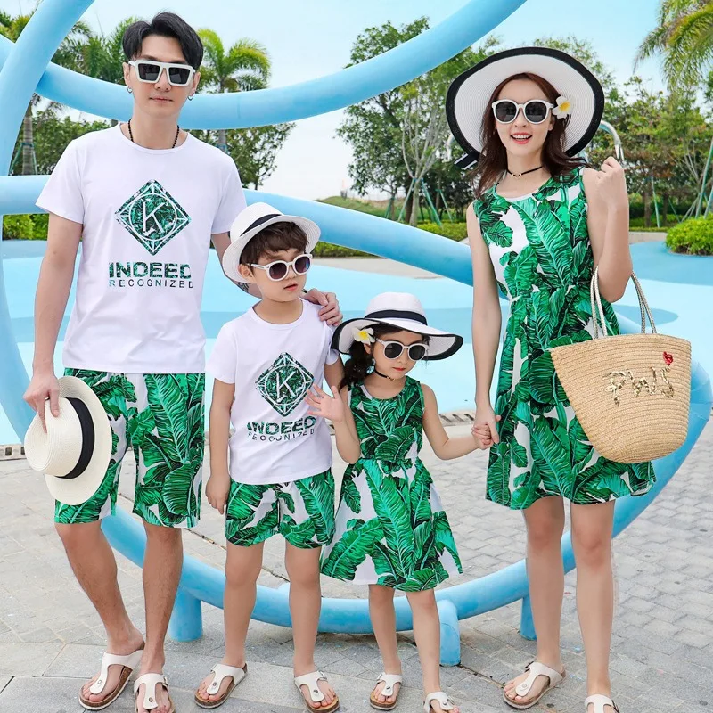 2022 new arrival summer holiday clothing matching outfits for family