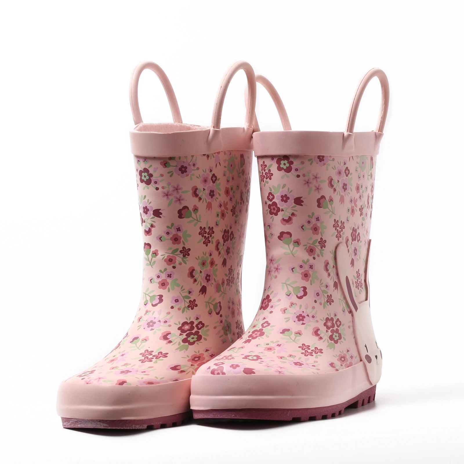 breathable rubber shoes adorable selected print patterns customize rain boot for kids with handles eva foam rain boots