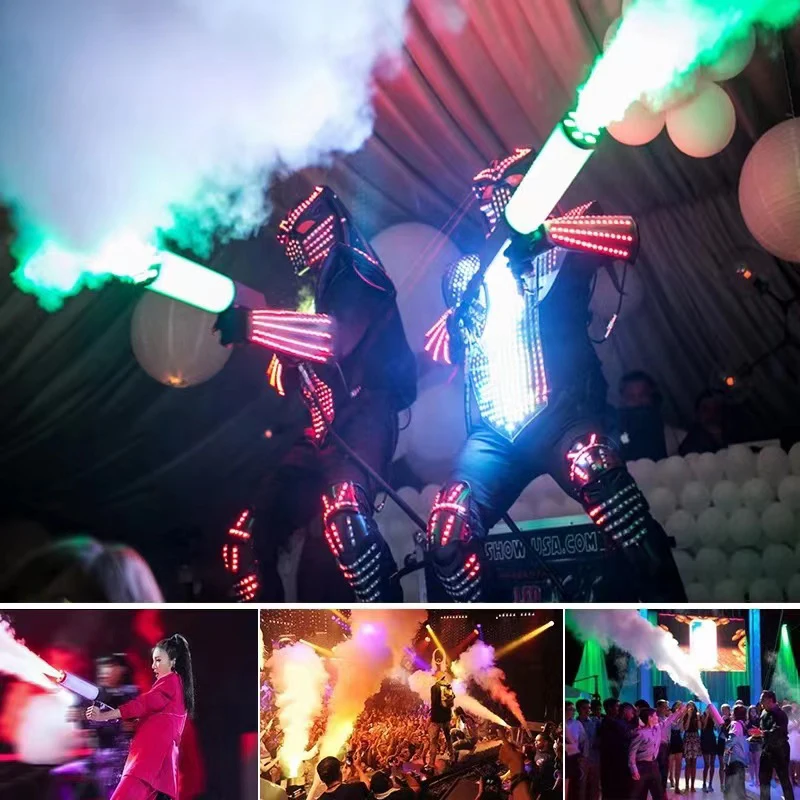 Ava RGB LED air gun co2 pistol original stage co2 gun and gas effect smoke pistol disco dj equipment co2 gun