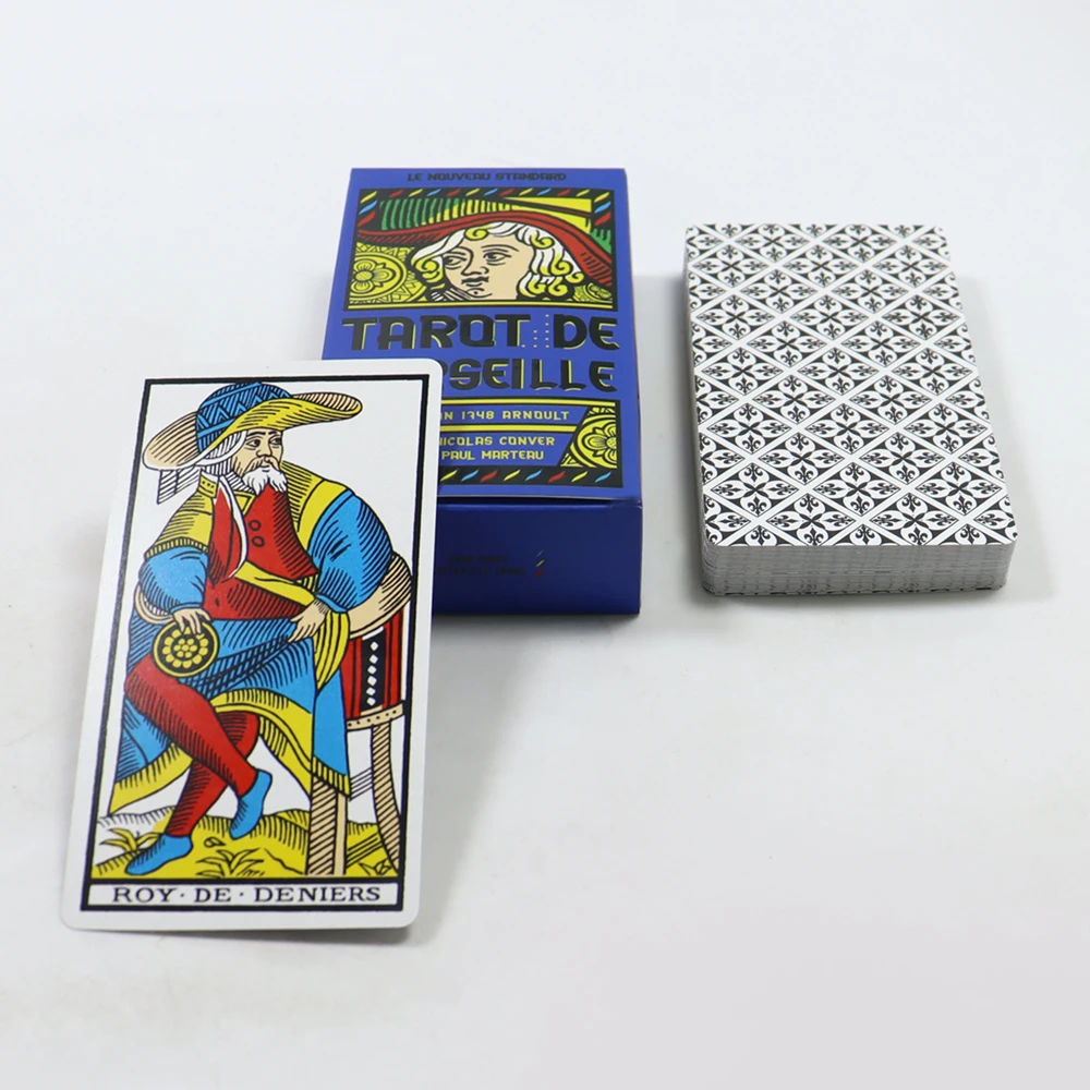 Custom printing soft touch tarot cards for beginners holographic oracle tarot cards  with  guidebook and box