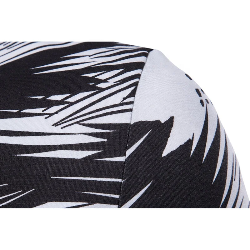 New Item Graffiti Printing Irregular Hem Long Sleeve T-Shirts for Men