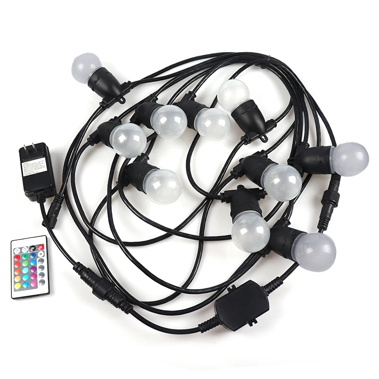
 Christmas LED lighting RGB S14 solar bulb outdoor waterproof garden patio bistro decoration led string light  