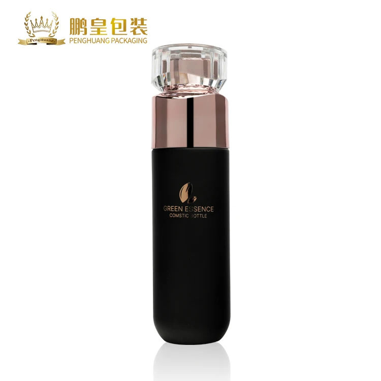 Penghuang Manufacturer 40ml 100ml 120ml Frosted Acrylic Lotion Bottle Glass Container Packaging Round Empty Glass Lotion Bottle