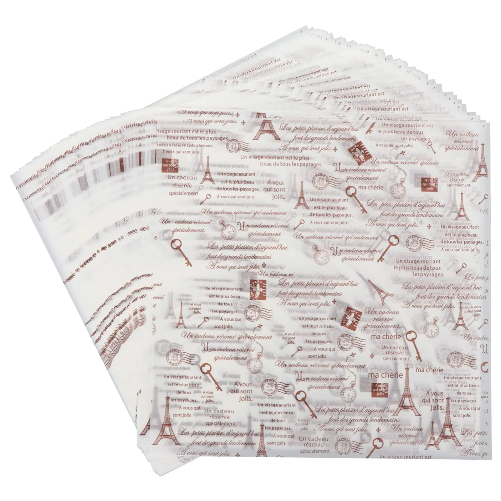 Food Wrap Greaseproof Wax Sheets Food Custom Printed Greaseproof Food Wrapping Paper For Deli Bread Packaging