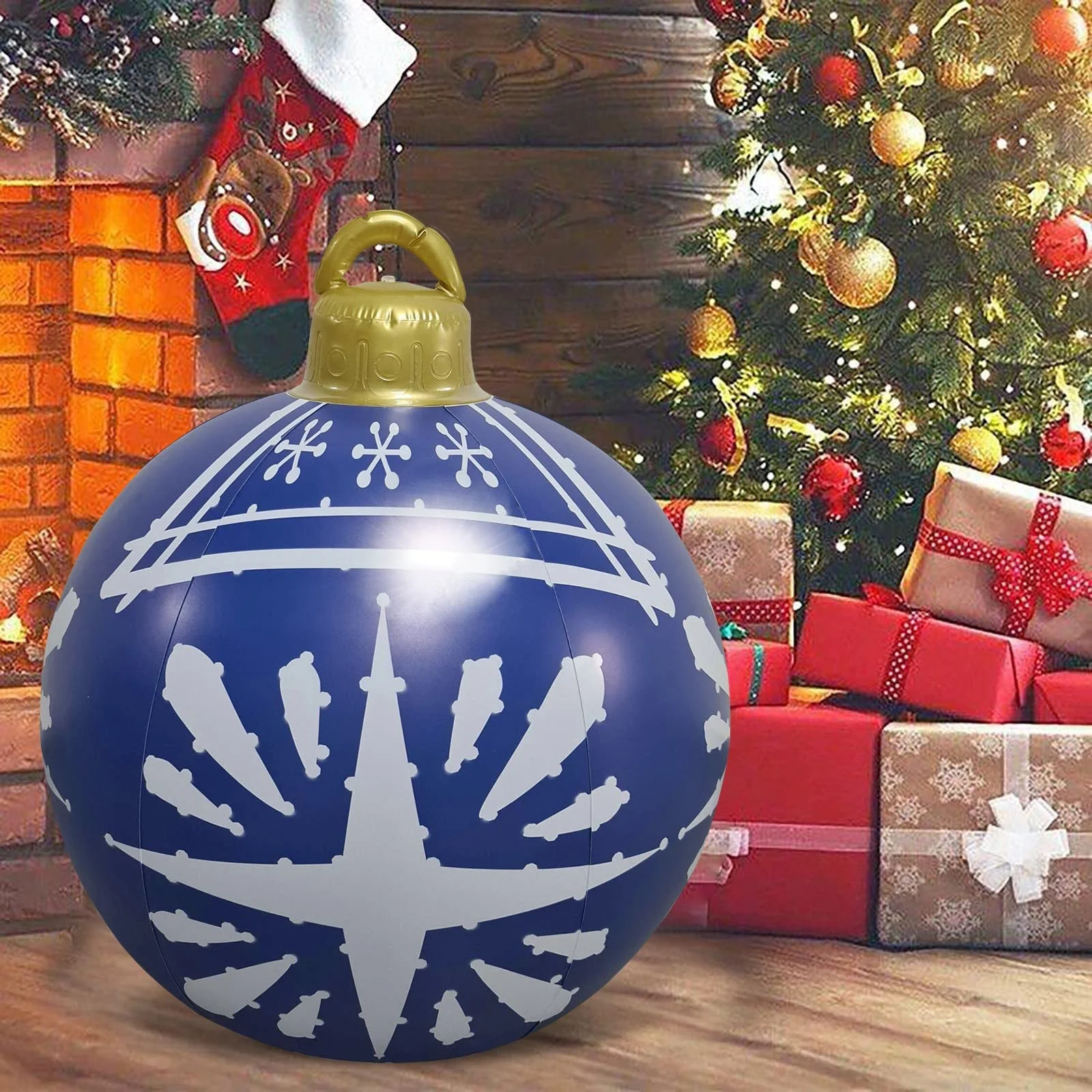 New style Oversize Outdoor Merry Christmas Ornaments PVC Inflatable Christmas Ball