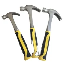 Magnetic roof axe wooden handle sheep horn hammer tent ground nail iron hammer life-saving tool