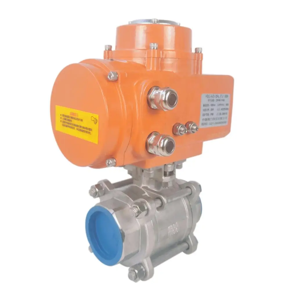Automatic Ball Valve Stainless Steel Female Thread Motorized 4 Inch Valve Automation Electric Actuator
