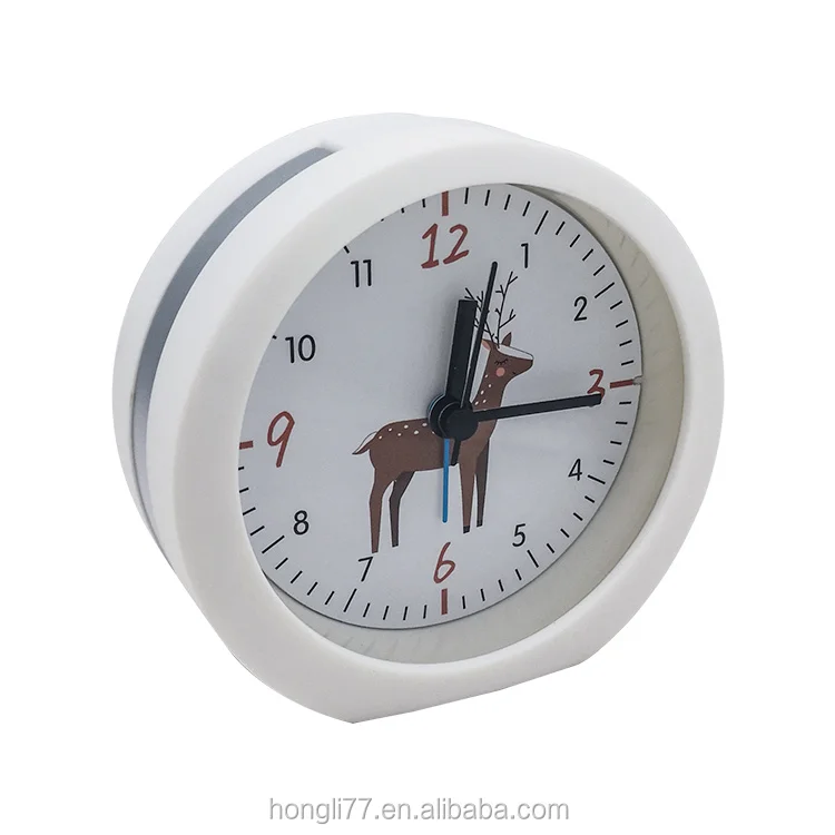 
factory hot sales personalized table smart pink kids heavy sleepers night light desk table retro alarm clock 
