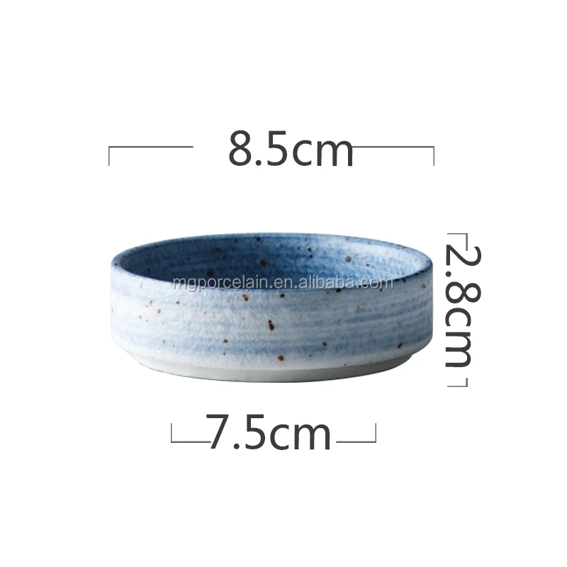 Stock 3.5 inch new style design color print restaurant home sushi sauce fruit butter salad ceramic dishes