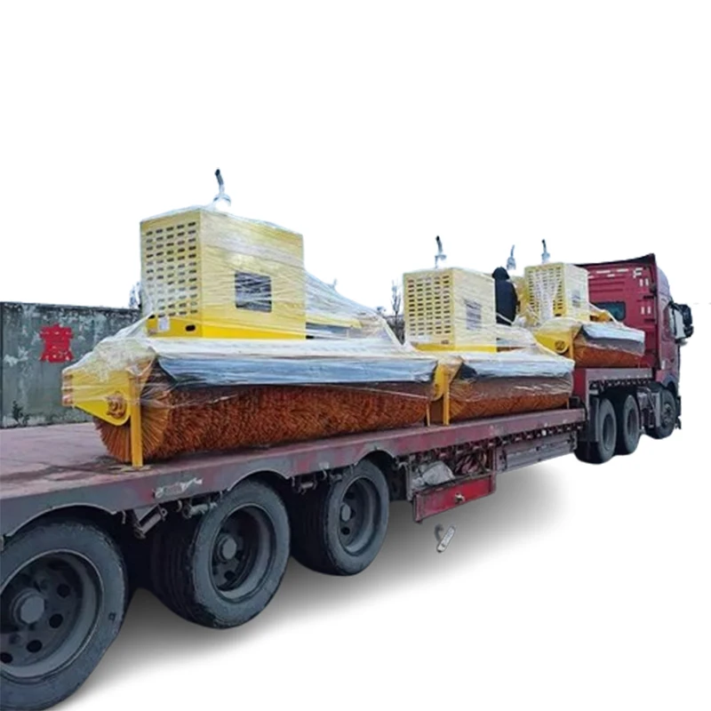 vehicle mounted snow rolling snow brush