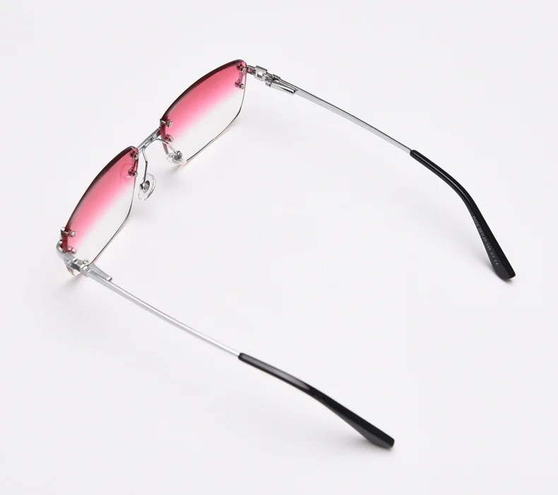 Custom Polarized Logo New Style Black Red Sunglasses Women Rimless SunGlasses