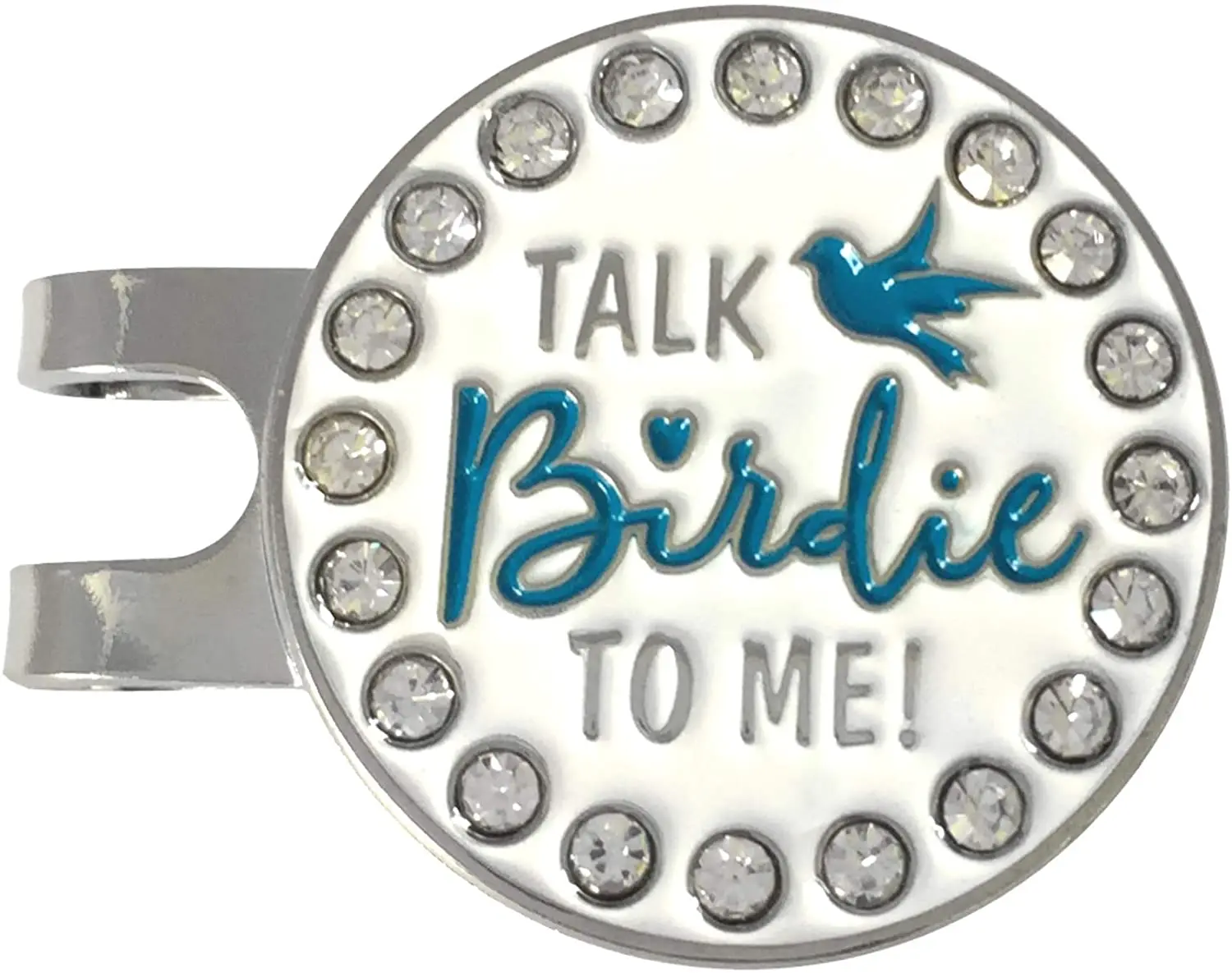 Wholesale custom crystal hat clip magnetic golf ballmark