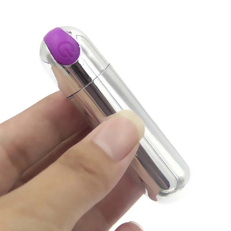 Portable Sex Toys Waterproof 10 Speed Bullet Vibrator for Clit Stimulator USB Rechargeable Silver Vibrator For Women