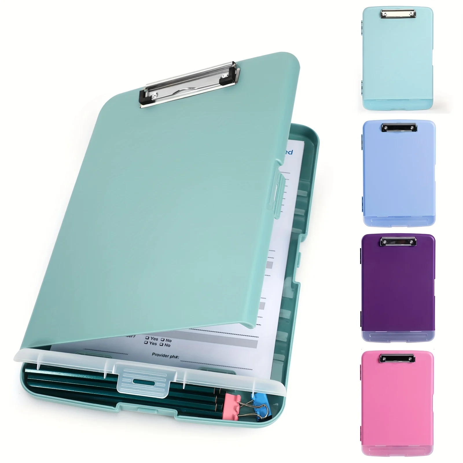 Wholesale Price Large Capacity A4 File Storage Box Durable Storage Clipboard with Built-in Pen Holder for Office and Field Use