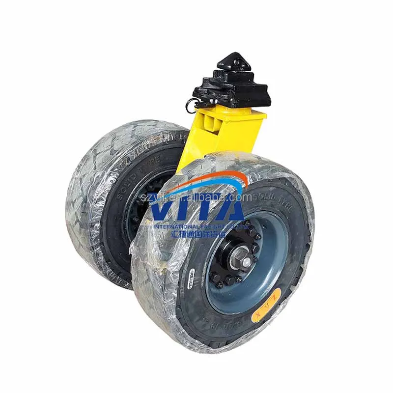 Heavy Dute Mold on Rubber Tire Casters ISO Shipping Container Moving Castor Wheels