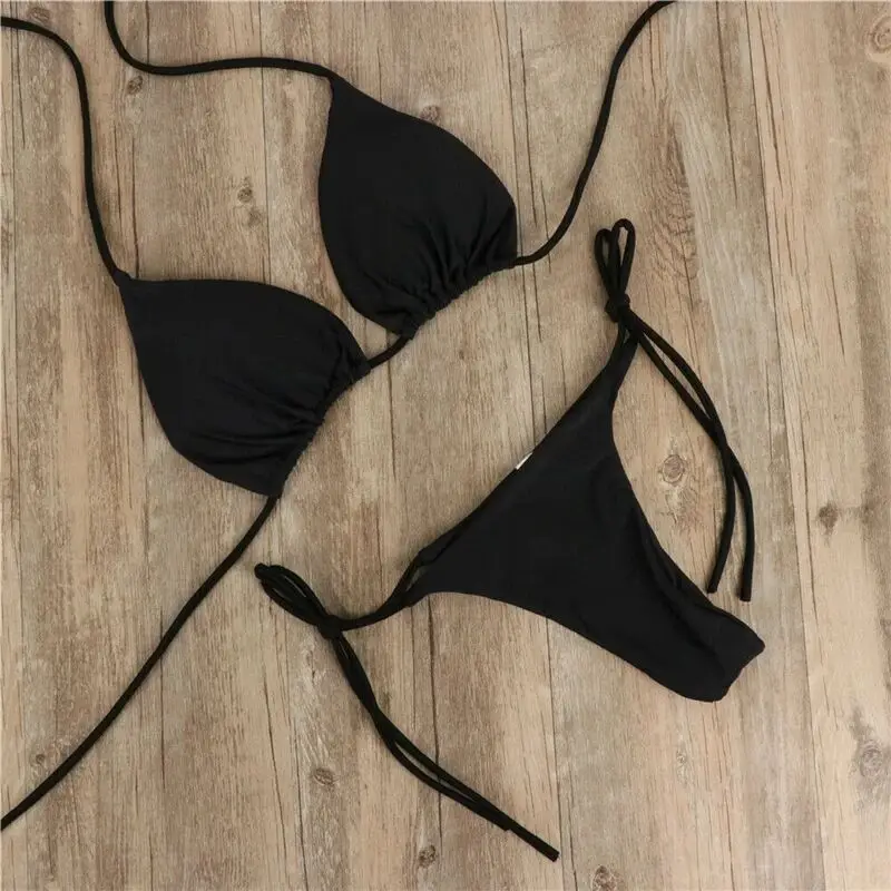 High-End Ladies Beachwear Swimsuit 2022 Tie Side Swimwear String Custom Bikini Set Logo Bikinis&Beachwear Costumie Da Bagno Mayo