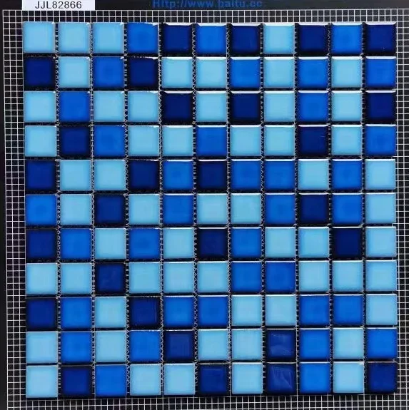 Colorize Foshan Factory Cheap Navy blue Porcelain swimming pool Mosaic Tile Kiln Vary 306x306mm ceramic mosaic tile