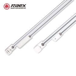 Heavy Duty Sliding Automatic Ripple Fold 1.69-4m Extendable Length Tuya Smart Motorized Ceiling Curtain Track Pulley System
