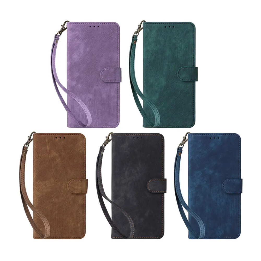 Wallet Phone Cases For Huawei Enjoy 70 4G Card Holder Mobile Case Mini Anti Fall Drop Lanyard Tpu Leather Flip Cover