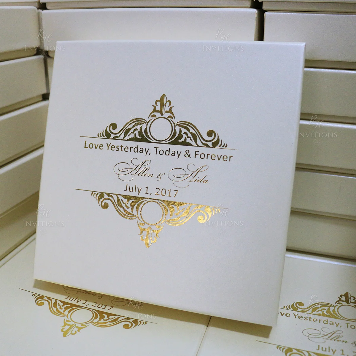 Vip Gift Card Vietnamese Wedding Invites Floral Invitation Cards