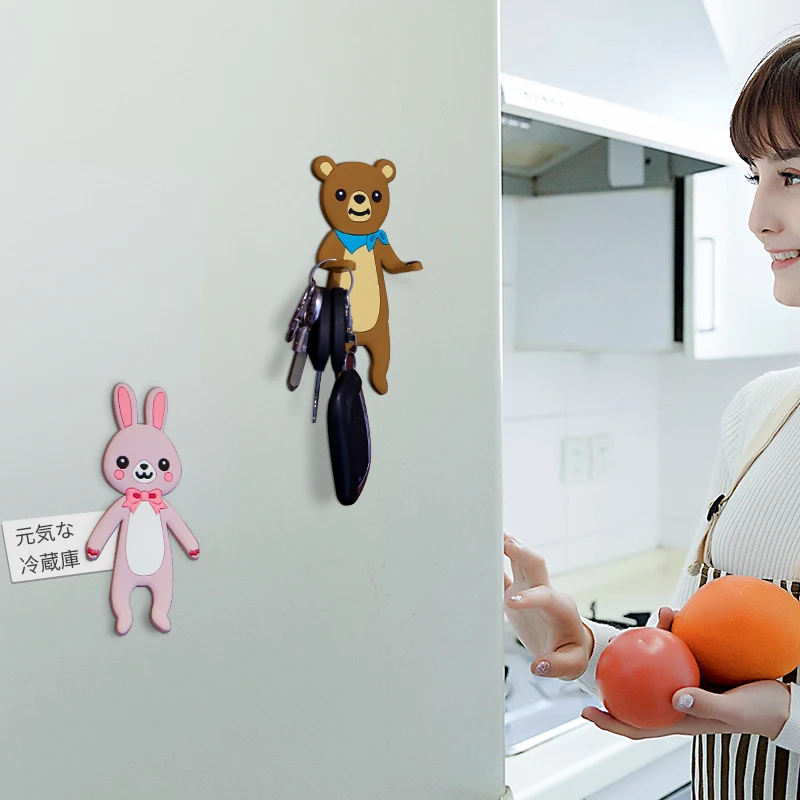 Creative sticky animal hooks (6 models) Removeable Trackless Self-adhesive animal hooks