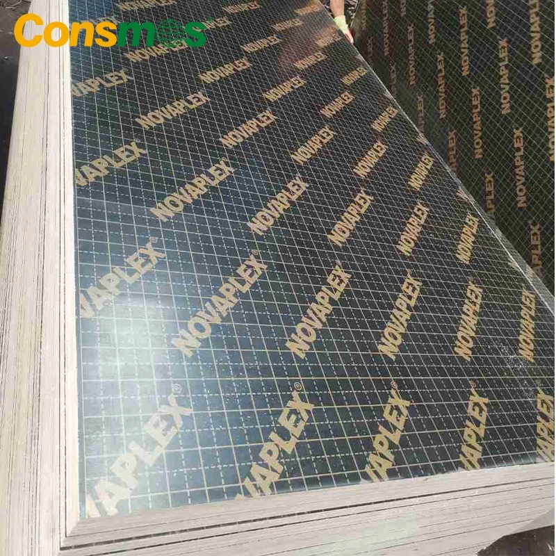 1220x2440mm 18mm Black Film Faced Plywood Marine Construction Formwork Phenolic Board