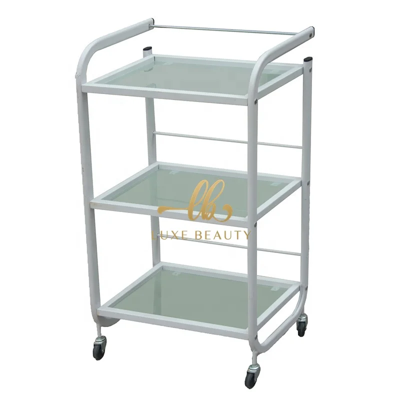 3 Drawer Metal Movable Hair Salon Trolley Cart Hairdressing Tools Instrument Multi-function Beauty Storage Cart for barber shop