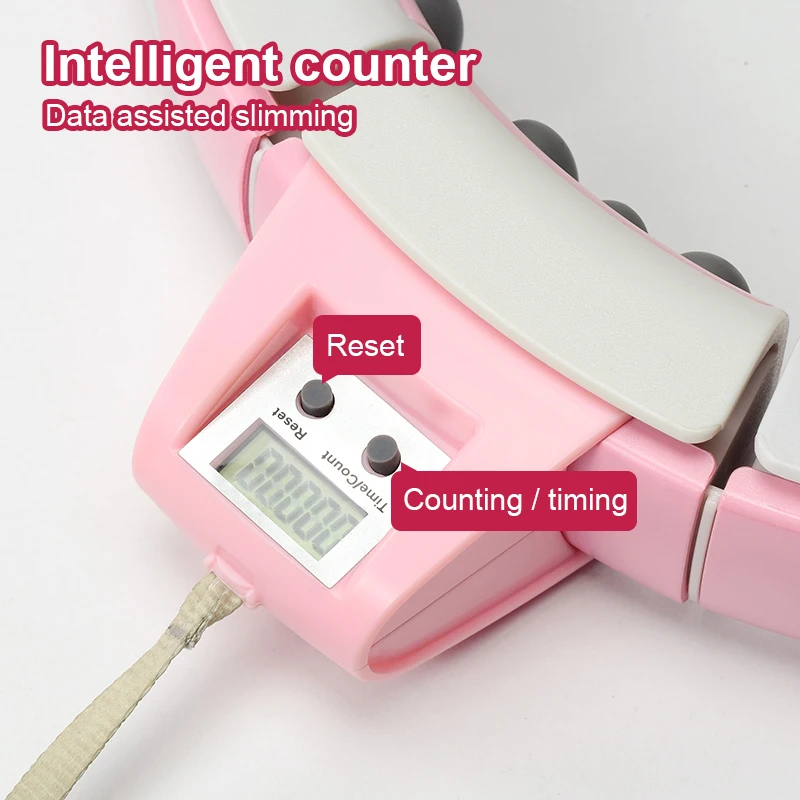 Fitness adjustable smart folding weighted hula ring hoops with led counter