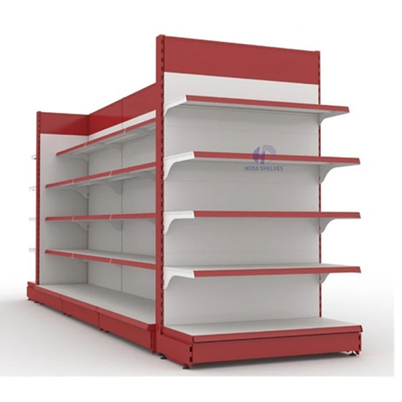 Metal Clothing Store Racks And Shelves Grocery Gondola Shelving Shelves For Supermarket