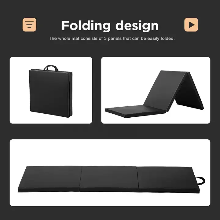 Gymnastics mat manufacturers wholesale three fold sports gymnastics mat home gym fitness equipment