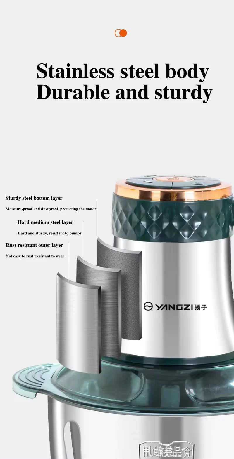 5-in-1 Multifunction Kitchen Electric Food Processor 5L 500W Mutton Coconut Meat Grinder Chopper Fruit Vetable Mixer Household