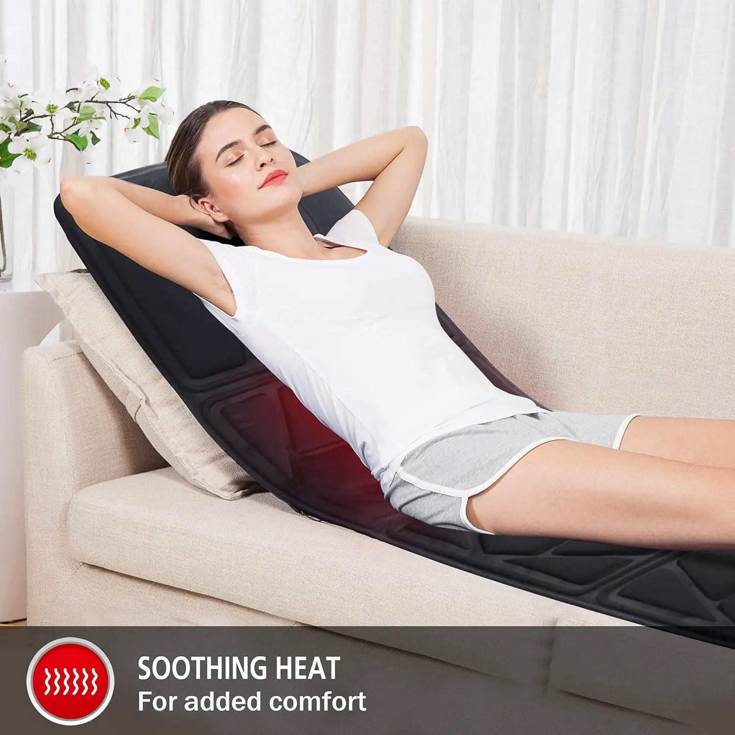 Electric Vibration Massage Mattress Portable Foldable Health Care Massage Cushion