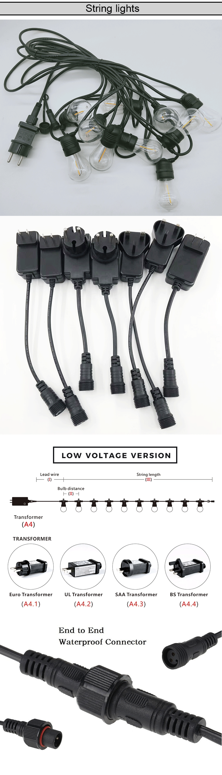 12 volt led low voltage string lights outdoor works with alexa