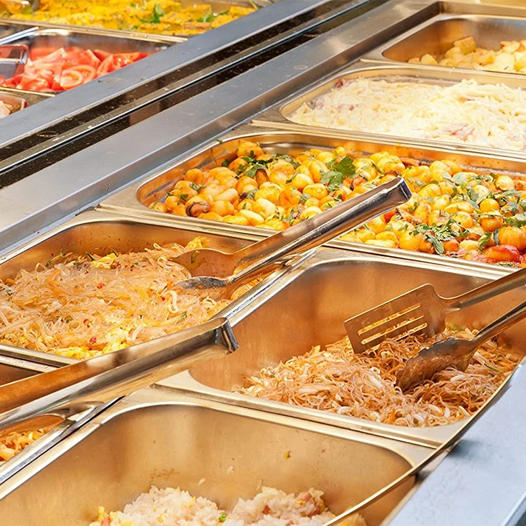 Other Hotel Restaurant Supplies full size Ice Cream Buffet Food Container Anti Jam GN Pan ss deep steam table pan with lid