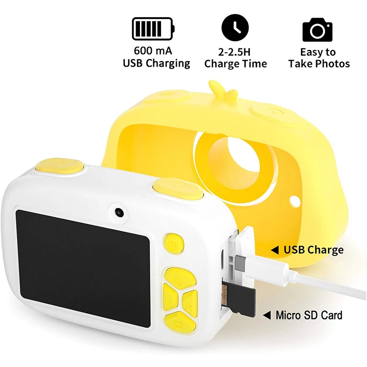 Factory Wholesale Children HD 1080 Toy Cartoon Mini Video Camera Kids Digital Video Camcorder