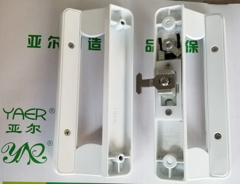 Double Side Sliding Door Handle With Both Key And Security Lock Door Hardware