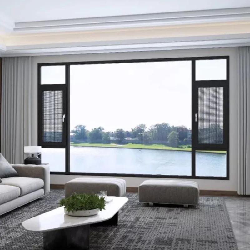 New Design Double Glazing Aluminum Frame Windows Aluminum Doors and Windows High Impact Casement Window