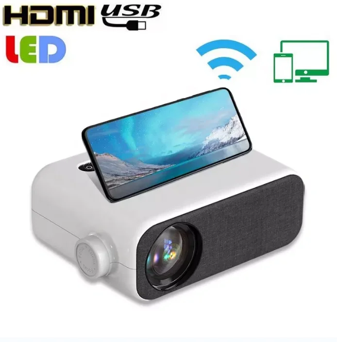 Factory selling portable projector home theater YG330 1024 * 600P Wifi wireless screen mobile phone projector outdoor mini proje
