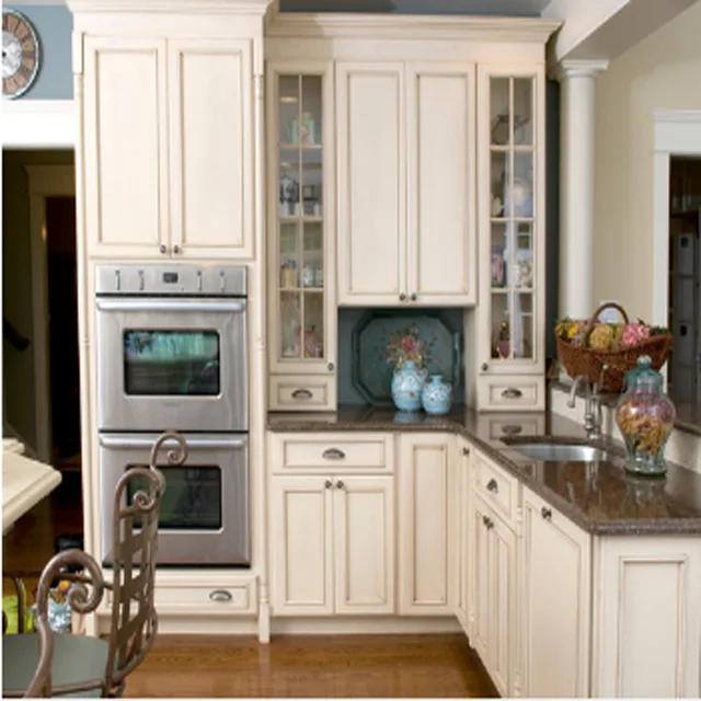 
High End Customized Factory Production Solid Wood Kitchen Cabinet Designs 