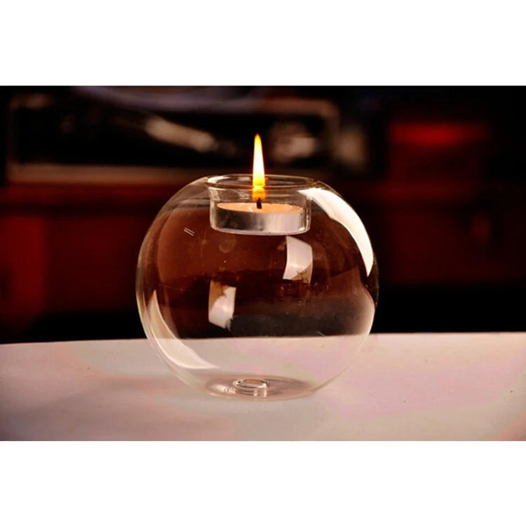 Wholesale Decoration Clear Hurricane Glass Candle Holder Candle Jar