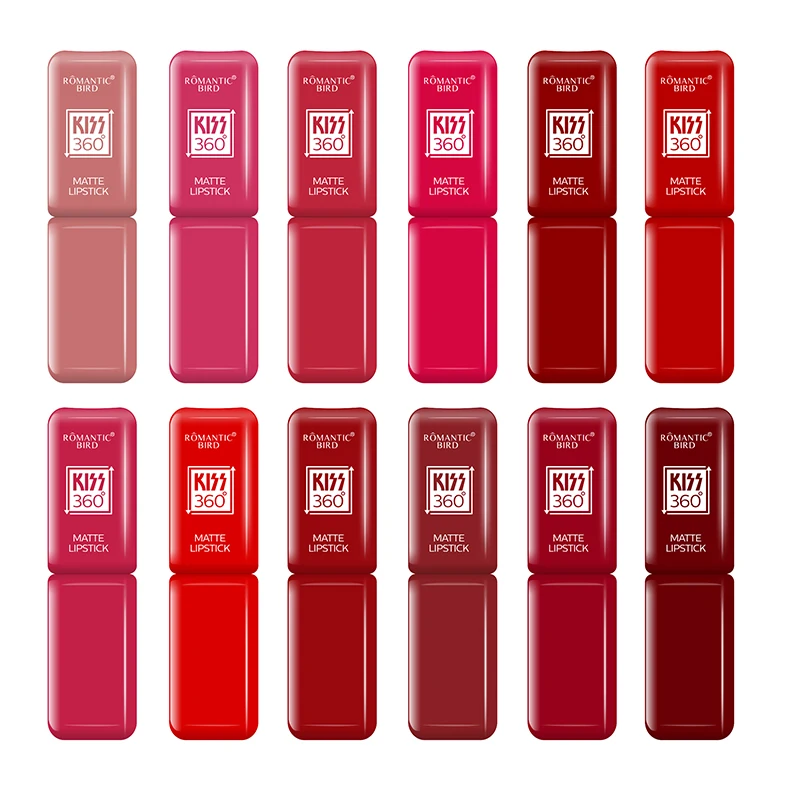 2024 Romantic bird custom 12 Colors Private Label Lipstick Manufacturers Cosmetics Long Lasting Smooth Vegan Waterproof lipstick