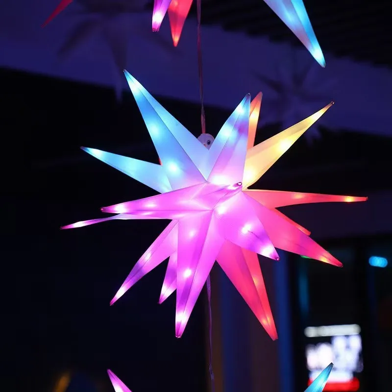 Наружные коммерческие рождественские подарки игрушки украшения USB bluetooth sparkler RGB светодиодная елка моравская звезда мотив огни