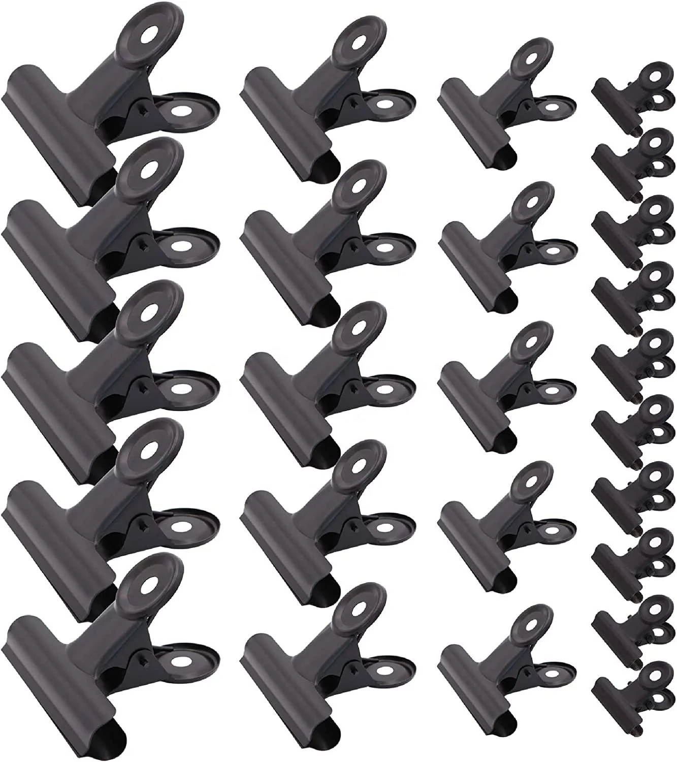 Black color metal  Hinge Clip 22/31/38/50/63/75mm bulldog clip for Crafts, Food Bags, Drawings, Photos