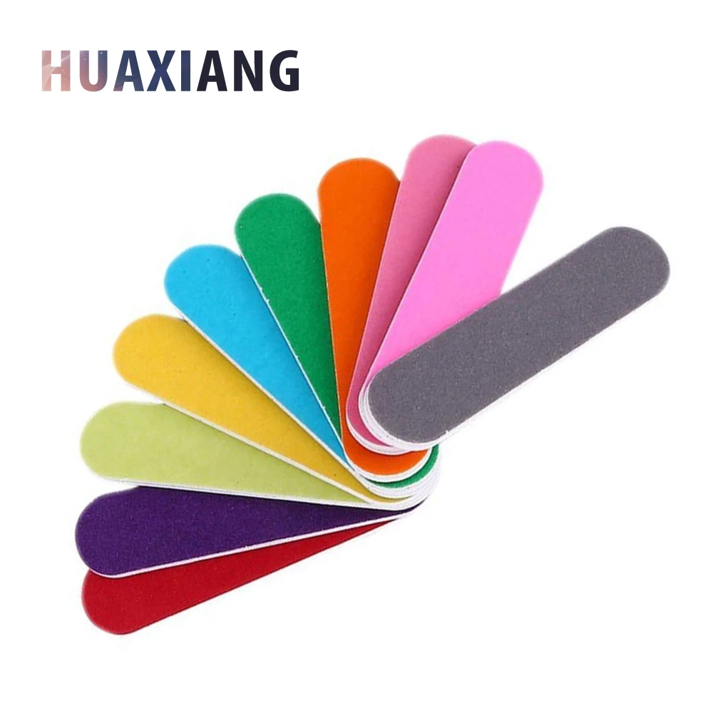 Mini 80/80 Nail Files Bulk Disposable Double Sided Emery Board Travel Size for Men, Women, Kids