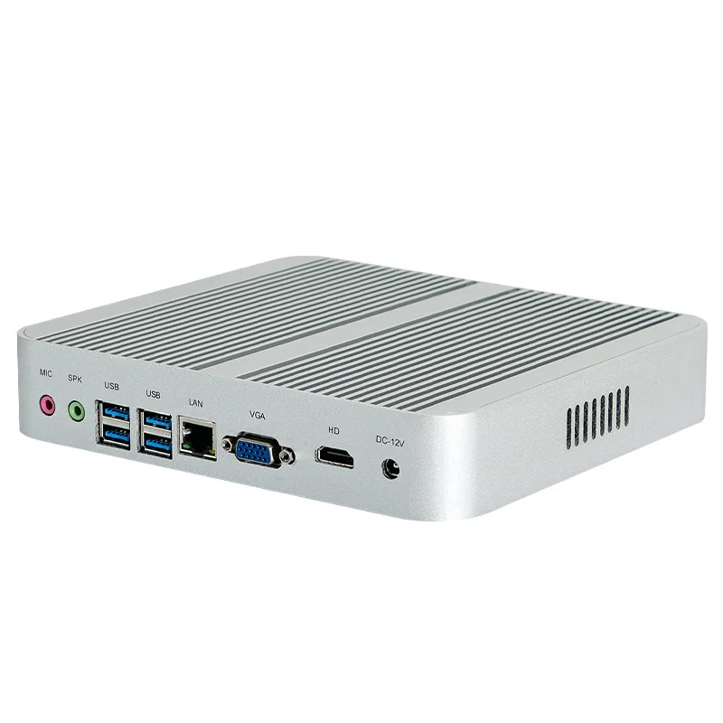 Wholesale NUC PC I5 5200U 4K Fanless Mini PC 12V X86 Barebone Win10 Linux HTPC Media Center Gaming Computer All In One Desktop
